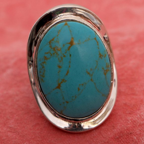 Jewelry - A Vintage Turquoise 925 Oval Ring